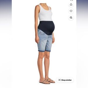 NWT Maternity Denim Bermuda Shorts